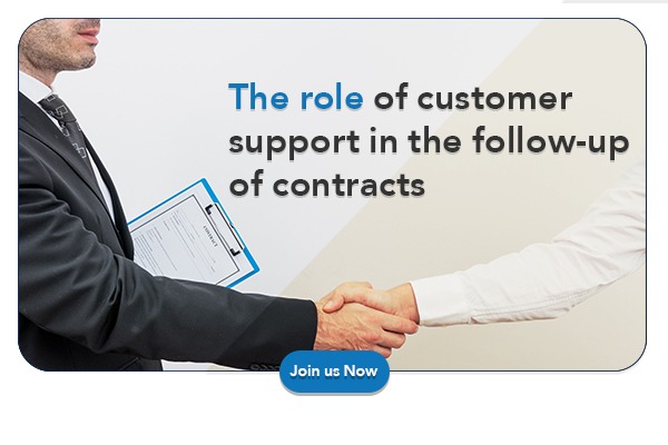 The role of customer support in the follow-up of contracts